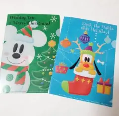 【新品、未使用】ディズニーリゾート Xmas 2011年半 ミニクリアファイル