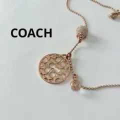 コーチ パヴェボール トリプル シグネチャーディスク ネックレス 