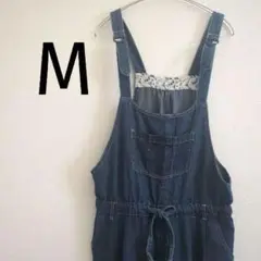 ☆1点物 ☆デニム オーバーオール サロペット　レース　M