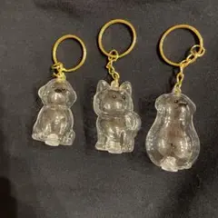 犬の毛収納 うちのイッヌ いつも一緒だワン キーホルダー 3個セット【未使用】