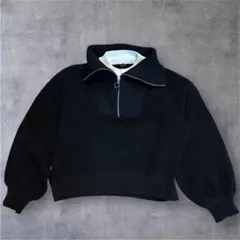 OO's vintage ブラック クロップドセーター グランジy2k