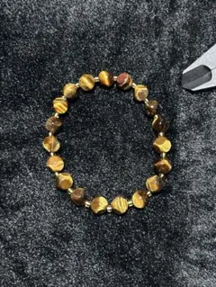 天然石イエロータイガーアイの多面カット ブレスレット