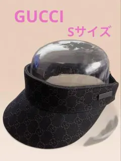 GUCCI ホワイト ロゴ サンバイザー S - メルカリ