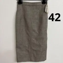 42 N°21 ヌメロ　千鳥柄　ロングスカートのサムネイル