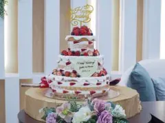 ハッピーウェディング　Happy Wedding ゴールド　ケーキトッパー
