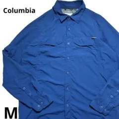 Columbia コロンビア オムニシェード 長袖シャツ ブルー M