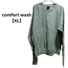 匿名配送✨ comfort wash 【XL】 グリーン 長袖トレーナー