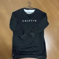 COLETTE ロゴプリント 長袖 チュニック ブラック