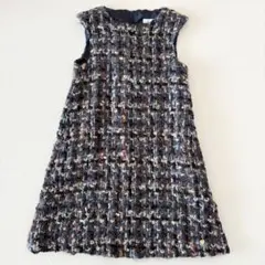 【美品】タルティーヌ エショコラ ツイード　ジャンパースカート140