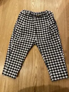 PETIT MAIN チェック柄ロングパンツ