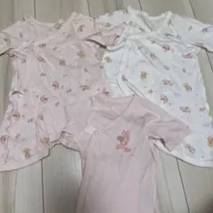 ディズニー ミニー ベビー肌着 3点セット 短肌着 コンビ肌着