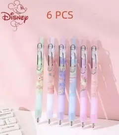 ダッフィー&フレンズ　人気キャラクター　リーナベル　ボールペン　６本　黒インク