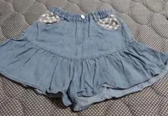 アプレレクールデニム フリル付きショートパンツ140