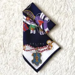 CELINE セリーヌ ハンカチ ヴィンテージ 海洋デザイン レトロ