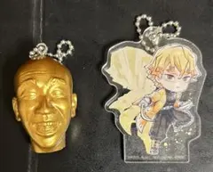鬼滅の刃 我妻善逸 アクリルキーホルダー ＆ ゴールドキーホルダー