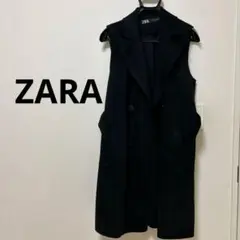 ZARA ブラック ロングベスト Sサイズ