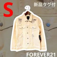 新品　FOREVER21　グランジ　デニムジャケット　Gジャン　S　匿名配送のサムネイル