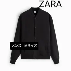 ZARA メンズ　スウェットカーディガン ブラック Mサイズのサムネイル