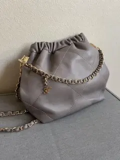 【新品未使用】RANDA 2WAYチェーンキルティングバッグ（GREGE）