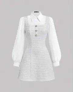 ホワイト系 ミニワンピース JP-XXL(L)