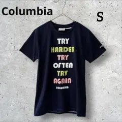 コロンビア　Tシャツ ネイビー　ロゴプリント　S シンプル　定番のサムネイル