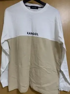 KANGOL ホワイト/ベージュ Tシャツ L