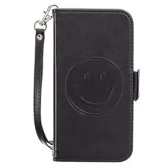 即購入可⭕️iPhone 14 pro max 手帳型ケース スマイル ブラック