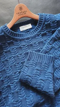 トゥモローランドトリコ アッシュブルーニットセーターMサイズ