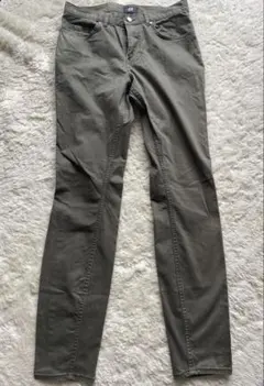 H&M スキニーフィット パンツ カーキ 28