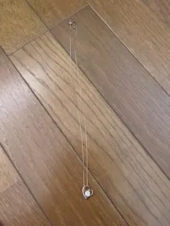 ハート型クリスタルネックレス ローズゴールド