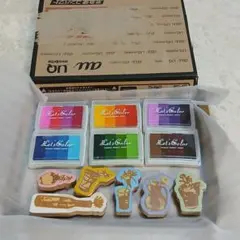 り*ん様 ラバースタンプ 花柄 ＋ グラデーションスタンプ台 セット∕まとめ売り