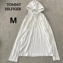トミーヒルフィガーTOMMY HILFIGER 薄手パーカー ホワイト M