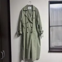 【AZUL BY MOUSSY】オリーブグリーン M ダブルブレストコート