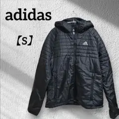 adidas 【S】フード付きダウンジャケット ブラック アウター 黒