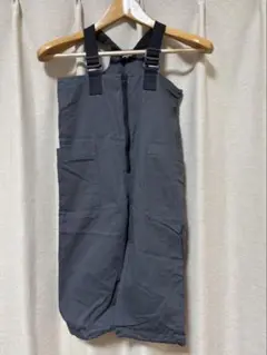 【未使用】sotofukuグレー ジッパー付きオーバーオール　100cm