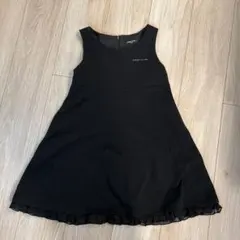COMME CA ISM 黒 ワンピース 120A フリル付き