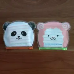 アニマルポーチ ハンドタオル ハンカチ セット ひつじ パンダ セット