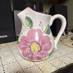 花柄陶器ピッチャー