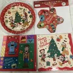 ディズニー クリスマスプレートとナプキンセット