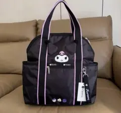 新品タグ付 レスポ クロミ ミニボストン 黒 2WAY ポーチ 紫コイン