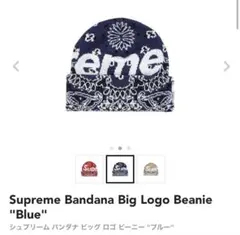 ぼ*ー様 Supreme Bandana Big Logo Beanie 