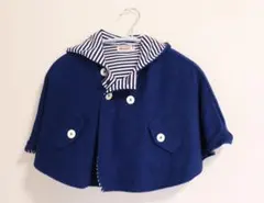 【MIKI HOUSE】 ★美品★ミキハウス ベビー ポンチョ F70-90cm