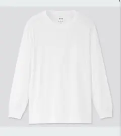 UNIQLO エアリズムUVカットクルーネックT（長袖） ホワイト　S
