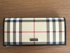 BURBERRY 長財布 二つ折り ノバチェック キャンバスレザー美品最終値下げ