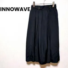 437 【イノウェーブ】 フレアスカート　ミディ丈　(Ｍ)　裏地付き　シンプル