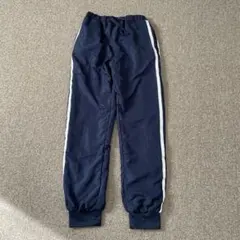 ロングパンツ　サイドストライプ　サイズ160 裏起毛　ネイビー