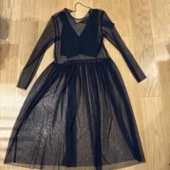 新品　タグ付きレディースオーガンジーシアーワンピースのサムネイル
