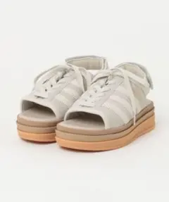 adidas ガゼル ボールドサンダルW ALUM/ALUM/GOLD