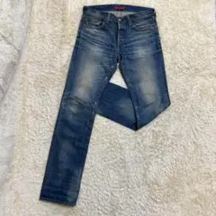 レッドカード16872▼ストレートデニム▼ヴィンテージ加工▼31