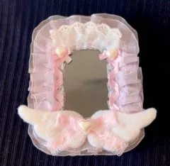 トレカケース かわいい ハート レース フリル ピンク 白 ホワイト